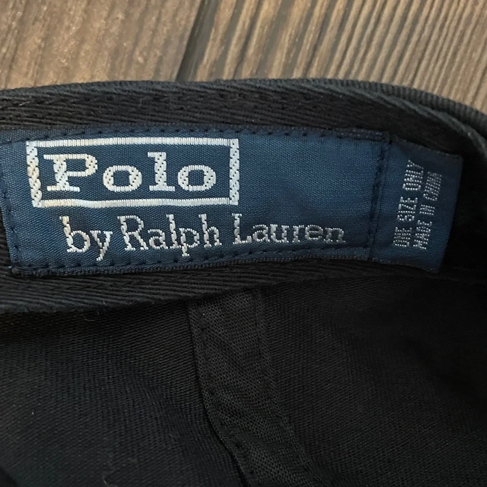Vintage Polo Ralph Lauren Hat Baseball Cap Adjustable Brown Leather Strap - Picture 3 of 4